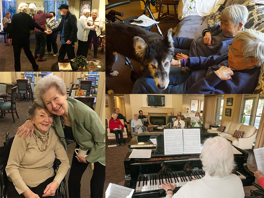 Madrona House residents engaged in a variety of activitiies